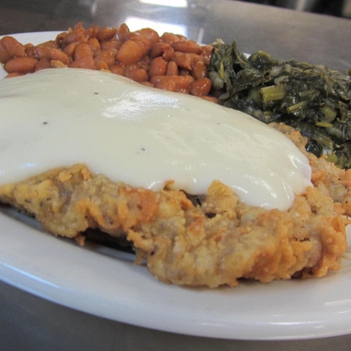 • Chicken Fried Chicken w/cream gravy