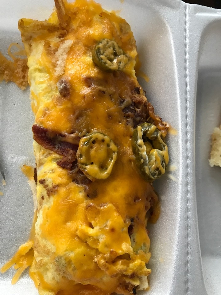 Bacon or Sausage w/ Cheese Omelette