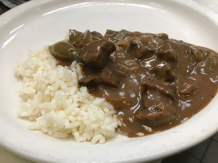 • Braised Beef Tips w/ Rice