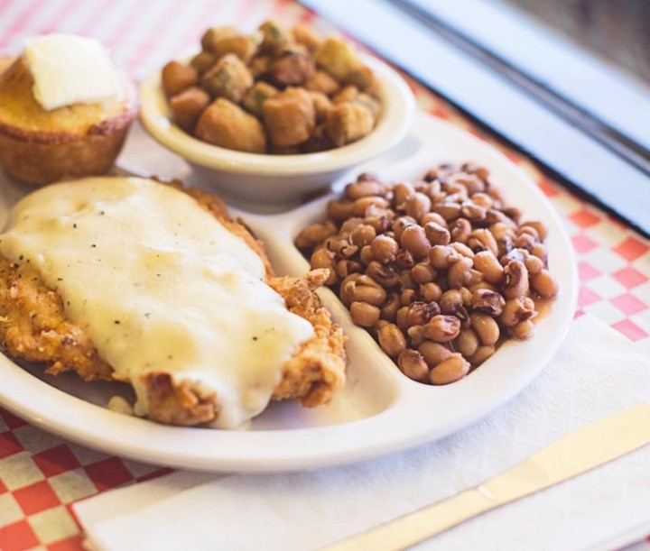 • Chicken Fried Chicken w/ cream gravy