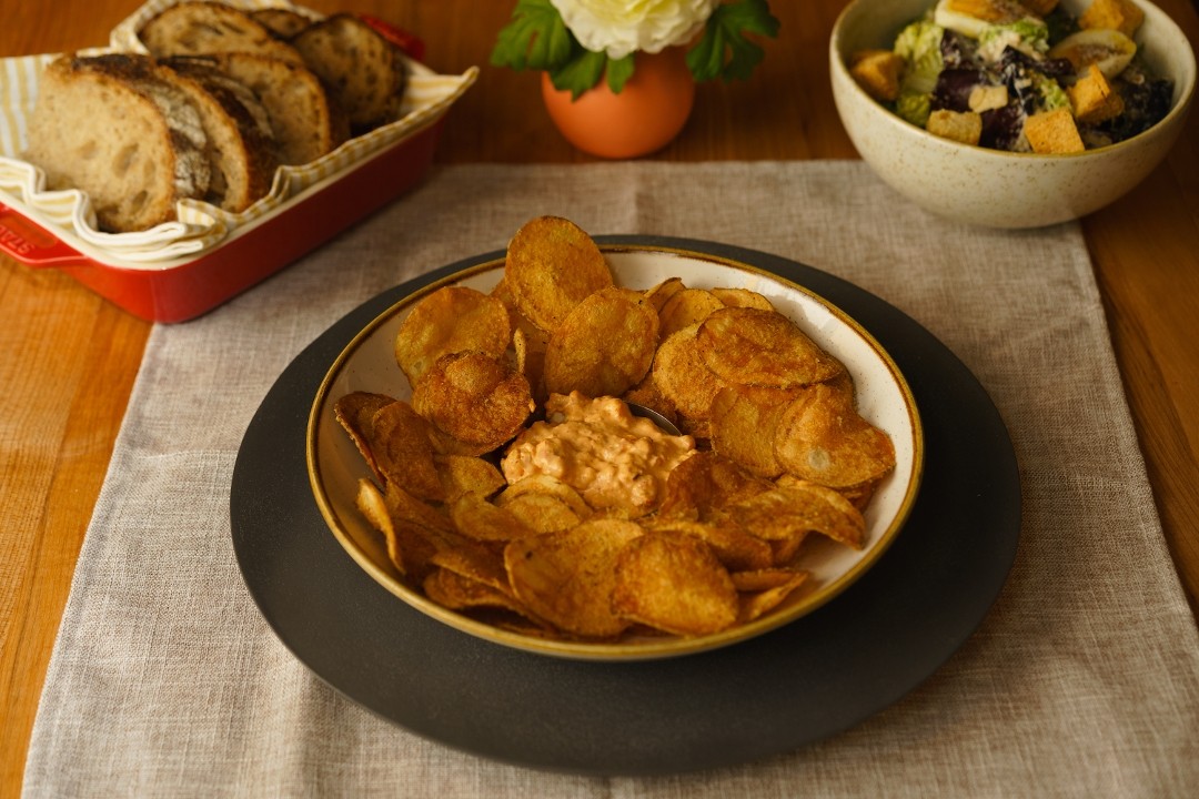 Spiced Chips & Pimento Cheese Dip