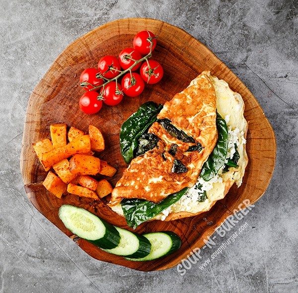 Spinach and Feta Cheese Omelet
