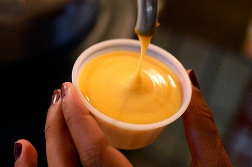 Cup of Cheese Sauce
