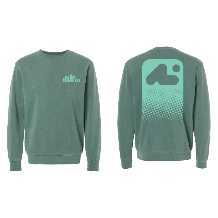 Garment-Dyed Crew Neck: Alpine Green