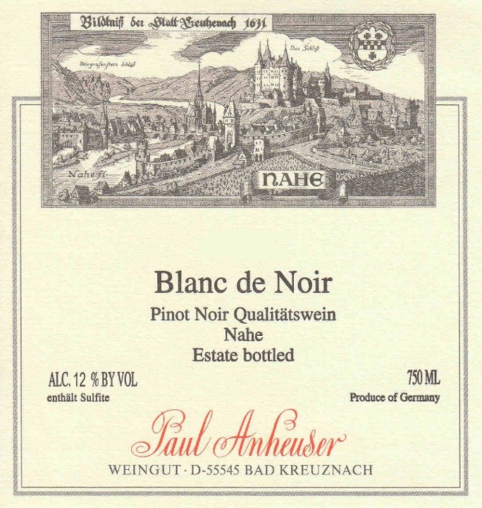 Paul Anheuser Pinot Noir Blanc - Bottle