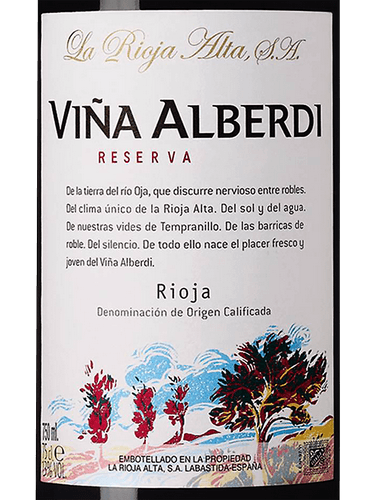 La Rioja Alta Vina Alberdini Riserva - Bottle