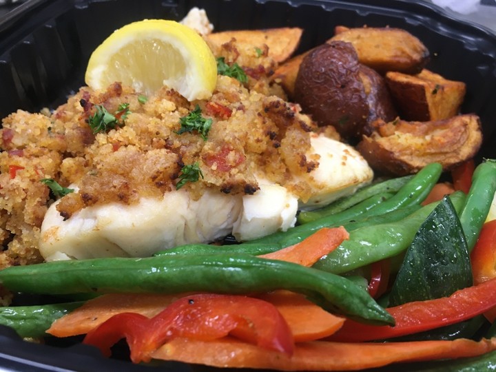 Chourico Baked Scrod