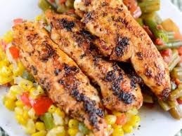 Blackened Chicken Dinner with Rice & Vegetables (Family)