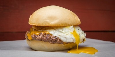 Elk Steak & Egg Settle for Less Ugly Burger
