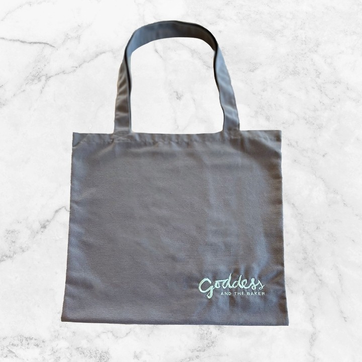 Embroidered Tote Bag (grey)