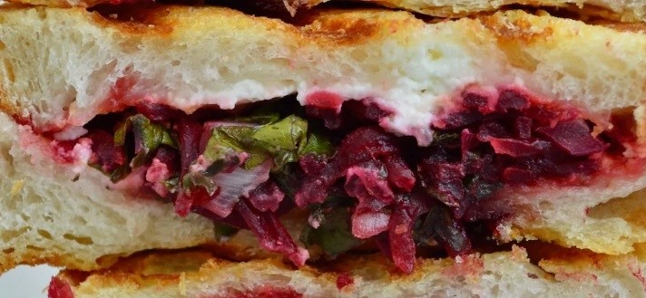 Beets, Apple & Goat Cheese Sandwich