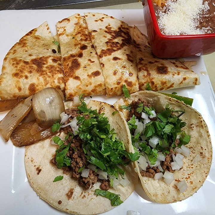 1 Quesadilla 2 Tacos