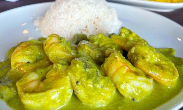 D- Green Shrimp Curry