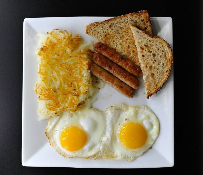Two Eggs - Sausage Links - Wheat
