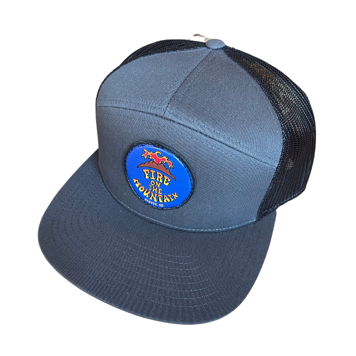 Charcoal 7 Panel W/ Color Logo Patch