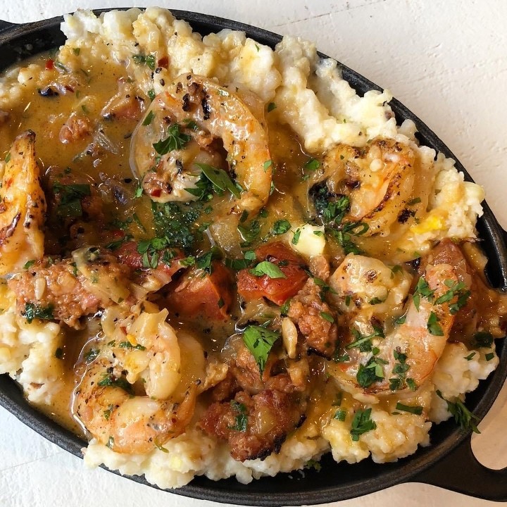 N.C. Shrimp and Anson Mills Grits