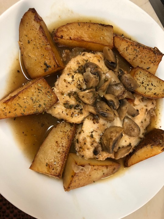 Chicken Vesuvio W/Roasted Potatoes