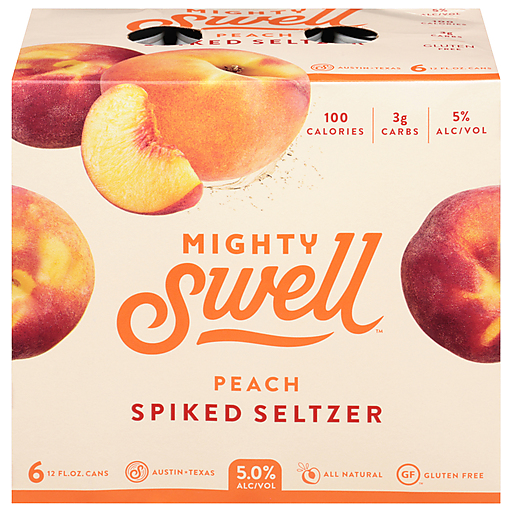 Mighty Swell Peach 12oz 6pk
