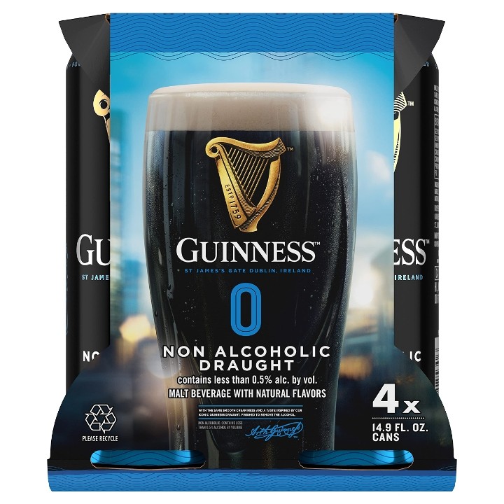Guinness 0 - Non Alcoholic 14.9oz can 4pk