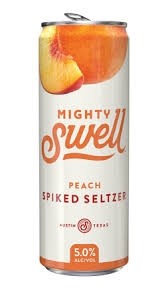 Mighty Swell Peach Seltzer 12oz can