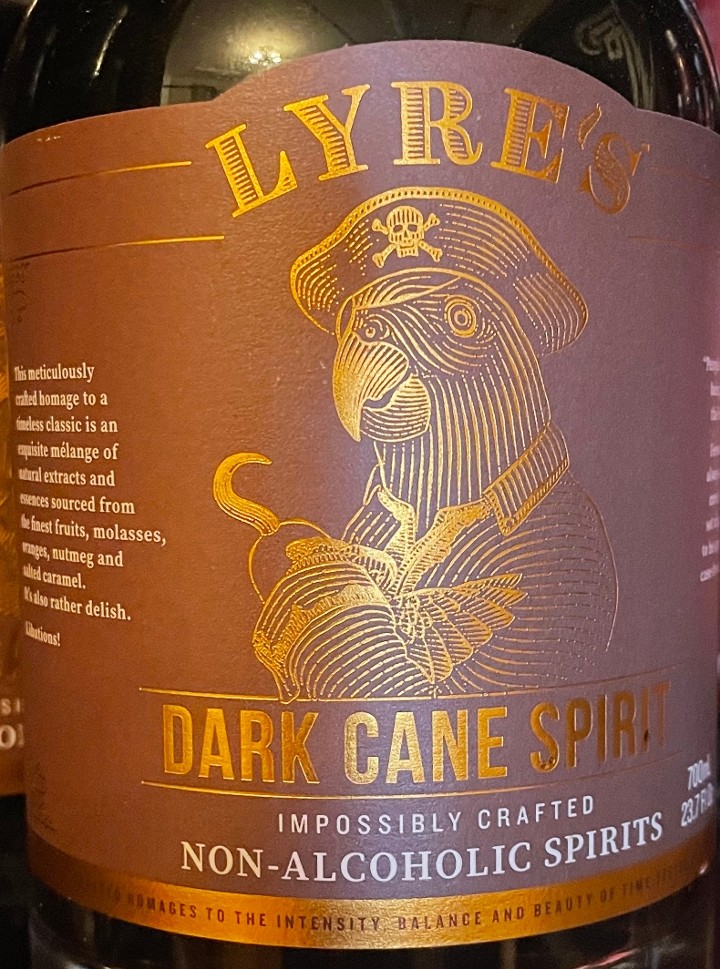 Lyre's Dark Cane Spirit Bottle