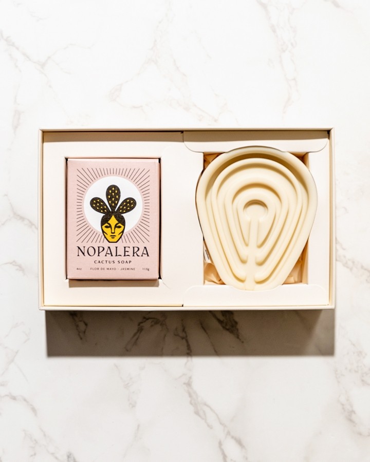 NOPALERA: FLOR DE MAYO SOAP + DISH