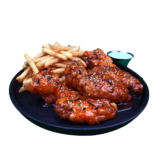 6pc Crispy Wings Combination Meal