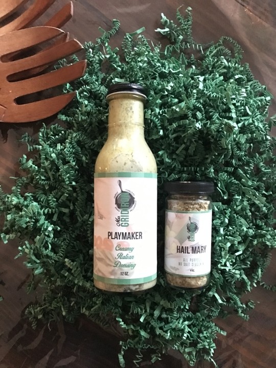 What’s for Dinner Set: Playmaker Salad dressing + Hail Mary All-Purpose Seasoning Blend