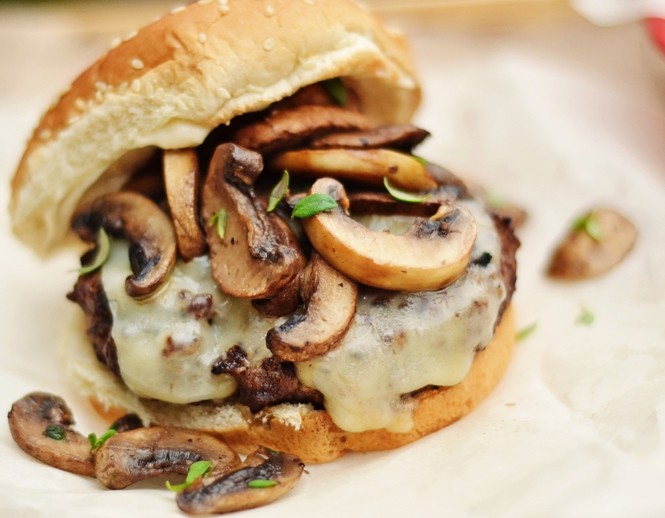 Gluten Free Mushroom Swiss Burger