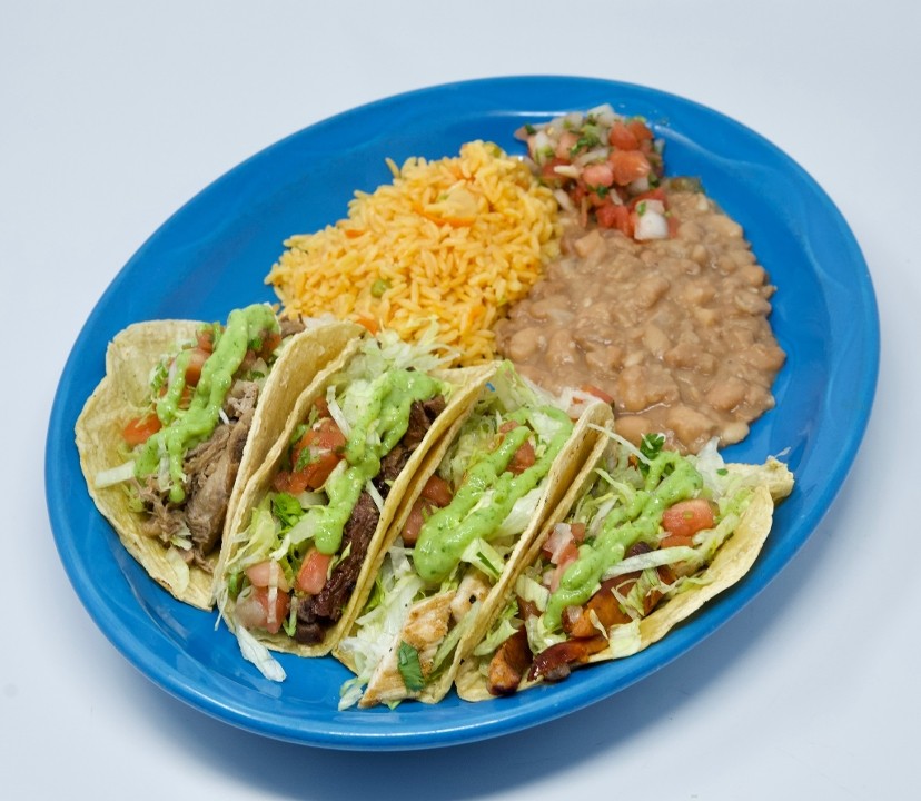 Taqueria Tacos Platter