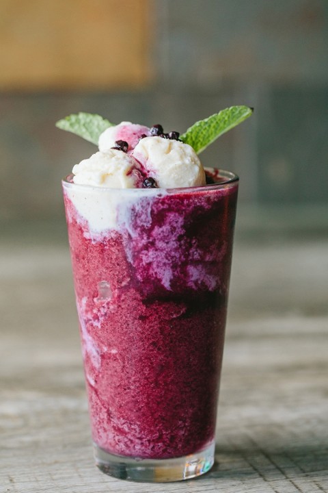 Frozen Blueberry Lemonade Vanilla Ice Cream Float