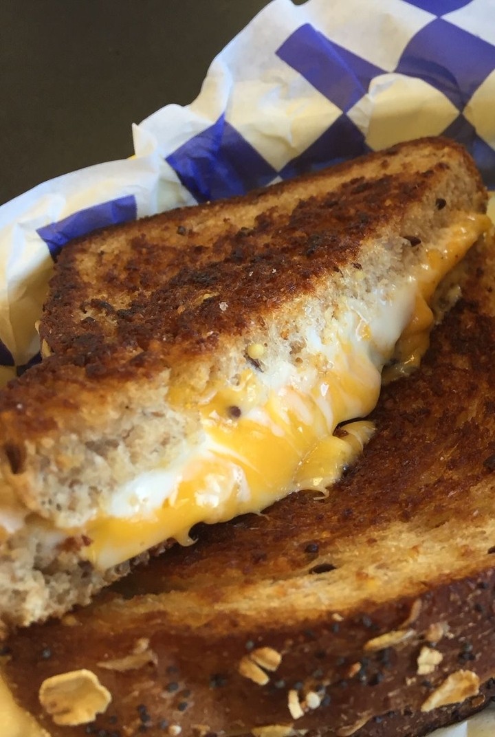 Three Cheese Grilled Cheese Sandwich