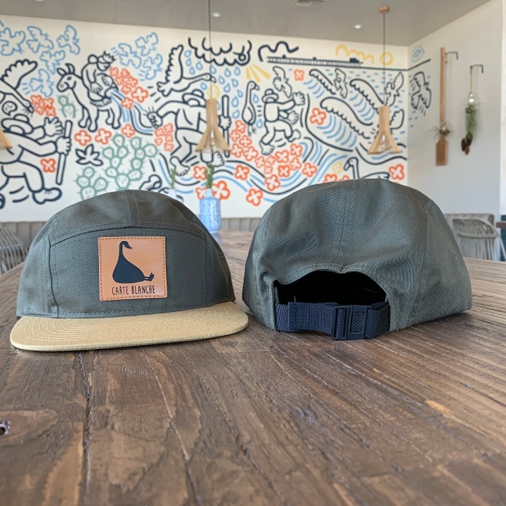 Green 5-panel Tan Bill Hat