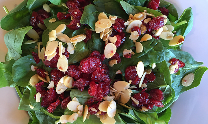 Full Cranberry Spinach Salad