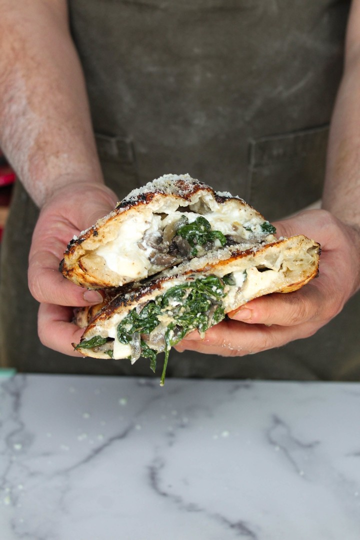 Spinach Mushroom Calzone