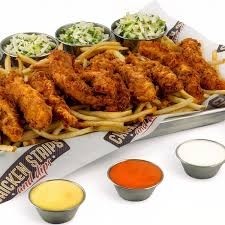 Chicken Finger Platter W/Dips - Fries