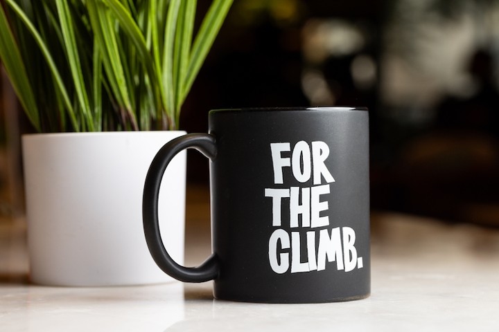 For The Climb B&W Mug