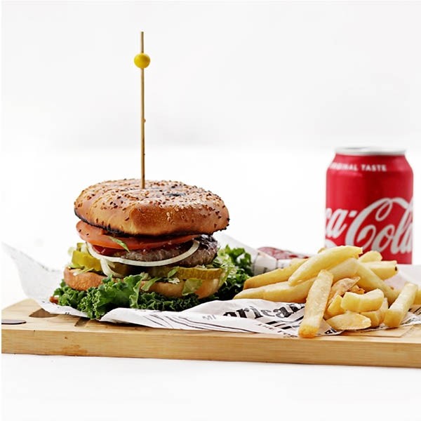 Burger Nosh with French Fries and Drink
