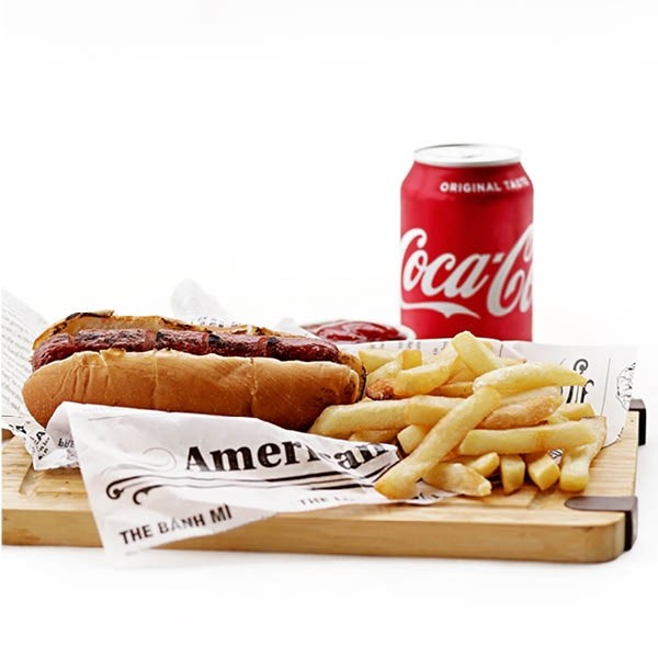 Hot Dog with French Fries and Drink