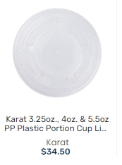 4 oz PET Portion Cup Lids 4oz酱料碗透明盖