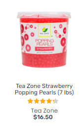 TEA ZONE STRAWBERRY POPPING PEARLS 草莓爆珠
