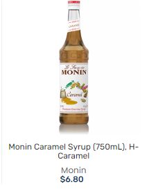 MONIN CARAMEL SYRUP 焦糖汁