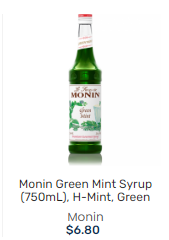 MONIN GREEN MINT SYRUP 绿薄荷汁