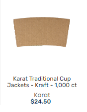 CUP JACKET FOR 10-24OZ HOT CUPS 10OZ-24OZ 热杯杯套