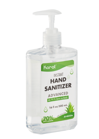 Karat 16 oz Hand Sanitizer Gel with Aloe Vera - Bottle免洗 洗手液/瓶