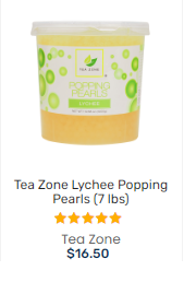 TEA ZONE LYCHEE POPPING PEARLS 荔枝爆珠