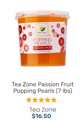 TEA ZONE PASSION FRUIT POPPING PEARLS 百香果爆珠