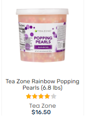 TEA ZONE RAINBOW POPPING PEARLS 彩虹爆珠（综合口味）