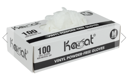 Karat Vinyl Powder-Free Gloves (Clear) - Medium - 1,000 ct 中号手套/箱FP-GV1007