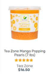 TEA ZONE MANGO POPPING PEARLS 芒果爆珠